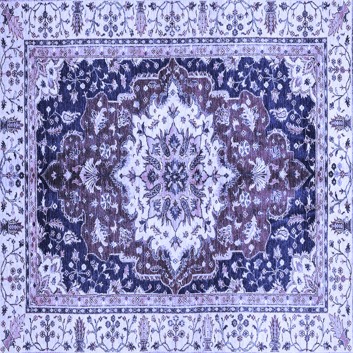 Square Abstract Blue Modern Rug, abs3356blu