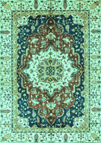 Abstract Turquoise Modern Rug, abs3356turq