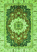 Machine Washable Abstract Green Modern Area Rugs, wshabs3356grn