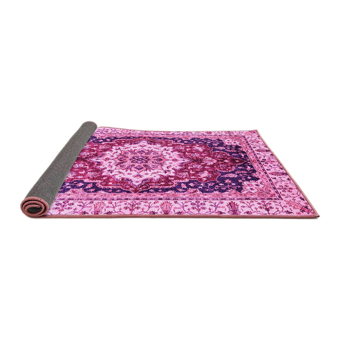 Sideview of Abstract Pink Modern Rug, abs3356pnk