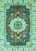 Machine Washable Abstract Turquoise Modern Area Rugs, wshabs3356turq