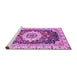 Sideview of Machine Washable Abstract Purple Modern Area Rugs, wshabs3356pur