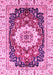 Machine Washable Abstract Pink Modern Rug, wshabs3356pnk