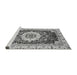 Sideview of Machine Washable Abstract Gray Modern Rug, wshabs3356gry