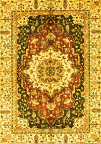 Abstract Yellow Modern Rug, abs3356yw