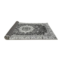 Sideview of Abstract Gray Modern Rug, abs3356gry