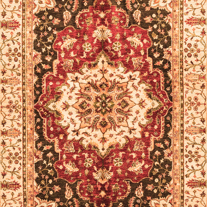 Machine Washable Abstract Orange Modern Area Rugs, wshabs3356org