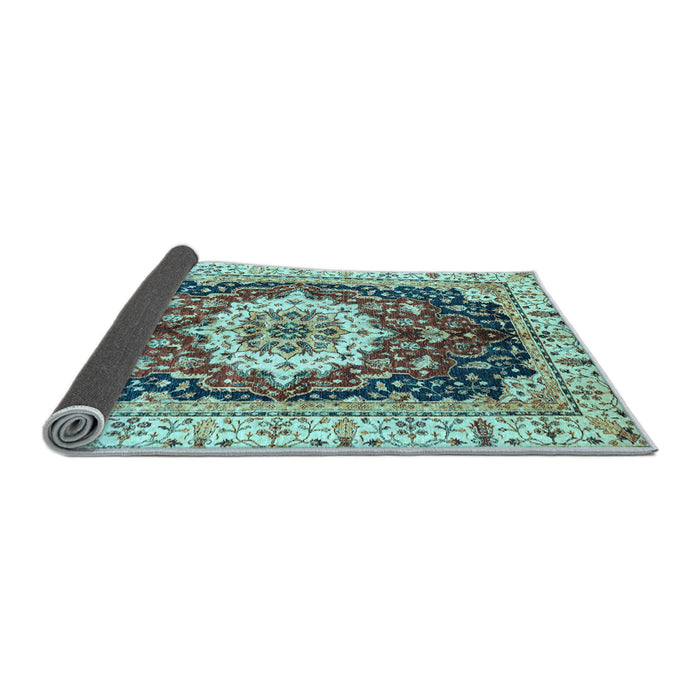 Sideview of Abstract Light Blue Modern Rug, abs3356lblu