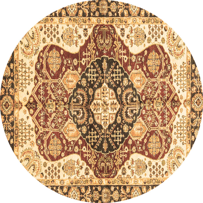 Round Machine Washable Abstract Brown Modern Rug, wshabs3357brn