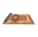 Sideview of Abstract Orange Modern Rug, abs3357org