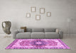 Machine Washable Abstract Purple Modern Area Rugs in a Living Room, wshabs3357pur