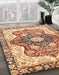 Machine Washable Abstract Chestnut Red Rug in a Family Room, wshabs3357