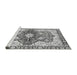 Sideview of Machine Washable Abstract Gray Modern Rug, wshabs3357gry