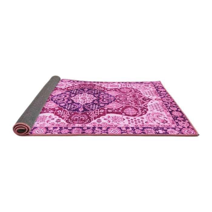 Sideview of Abstract Pink Modern Rug, abs3357pnk