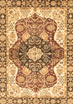 Abstract Brown Modern Rug, abs3357brn
