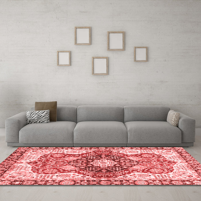 Modern Red Washable Rugs