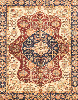 Abstract Chestnut Red Modern Rug, abs3357