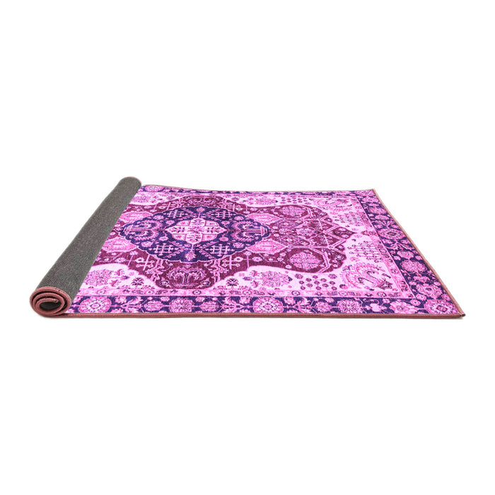 Sideview of Abstract Purple Modern Rug, abs3357pur