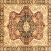 Square Abstract Brown Modern Rug, abs3357brn