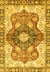 Abstract Yellow Modern Rug, abs3357yw