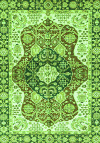 Abstract Green Modern Rug, abs3357grn