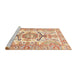 Sideview of Machine Washable Abstract Orange Rug, wshabs3358