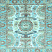 Square Machine Washable Abstract Light Blue Modern Rug, wshabs3358lblu