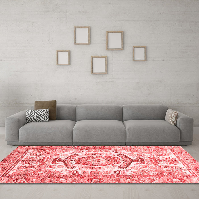 Modern Red Washable Rugs