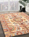 Abstract Orange Modern Rug in Family Room, abs3358