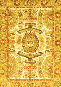 Abstract Yellow Modern Rug, abs3358yw