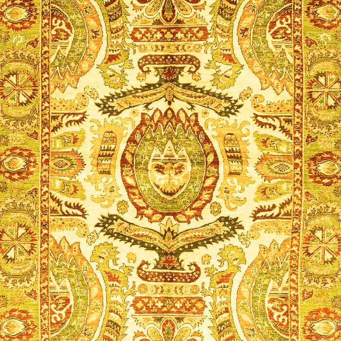 Machine Washable Abstract Yellow Modern Rug, wshabs3358yw