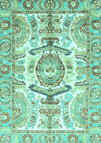 Abstract Turquoise Modern Rug, abs3358turq