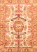 Machine Washable Abstract Orange Modern Area Rugs, wshabs3358org