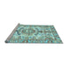 Sideview of Machine Washable Abstract Light Blue Modern Rug, wshabs3358lblu