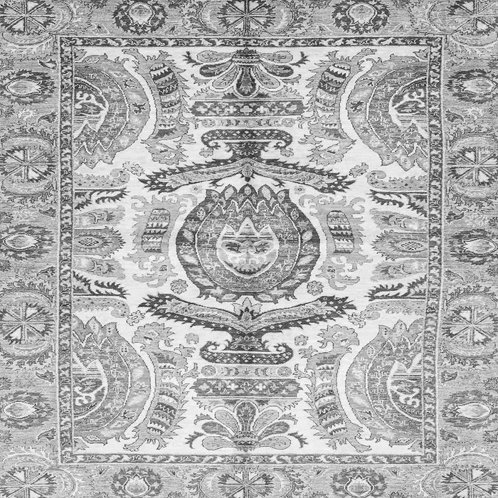 Square Abstract Gray Modern Rug, abs3358gry