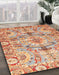 Machine Washable Abstract Red Rug in a Family Room, wshabs3359