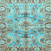 Square Machine Washable Abstract Light Blue Modern Rug, wshabs3359lblu