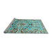 Sideview of Machine Washable Abstract Light Blue Modern Rug, wshabs3359lblu