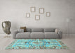 Machine Washable Abstract Light Blue Modern Rug in a Living Room, wshabs3359lblu