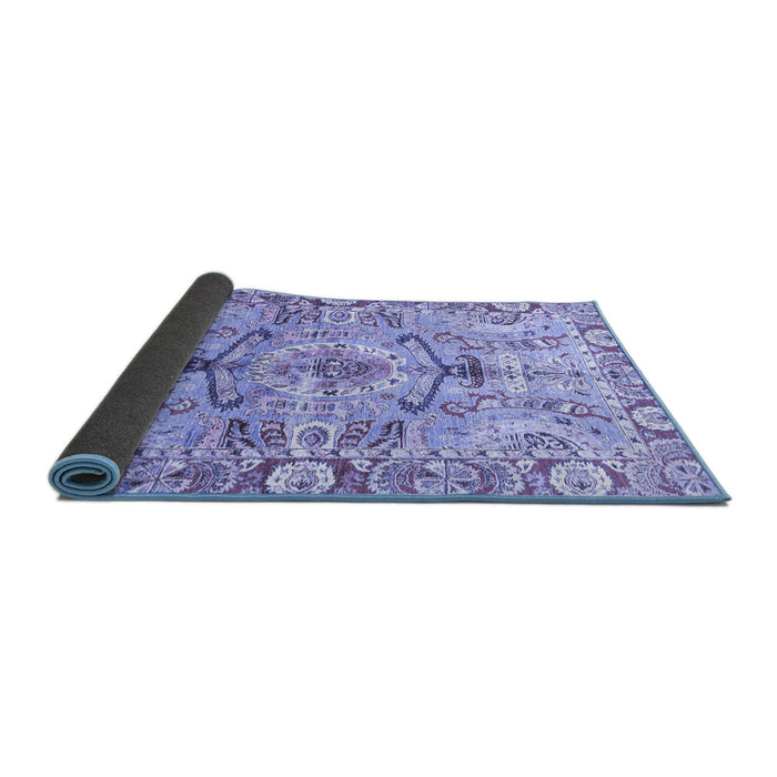 Sideview of Abstract Blue Modern Rug, abs3359blu