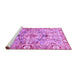 Sideview of Machine Washable Abstract Purple Modern Area Rugs, wshabs3359pur