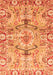 Machine Washable Abstract Orange Modern Area Rugs, wshabs3359org