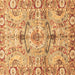 Square Machine Washable Abstract Brown Modern Rug, wshabs3359brn