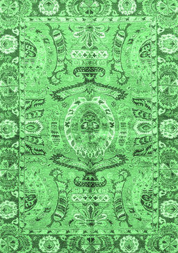 Abstract Emerald Green Modern Rug, abs3359emgrn