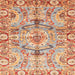 Square Machine Washable Abstract Red Rug, wshabs3359