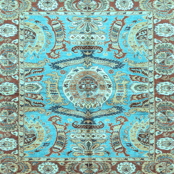 Square Abstract Light Blue Modern Rug, abs3359lblu