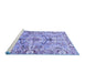 Sideview of Machine Washable Abstract Blue Modern Rug, wshabs3359blu