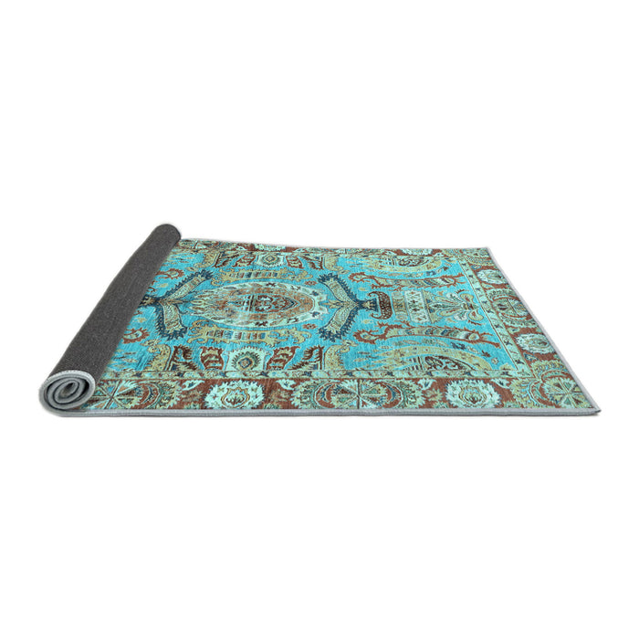Sideview of Abstract Light Blue Modern Rug, abs3359lblu