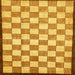 Square Machine Washable Abstract Sedona Brown Rug, wshabs335