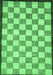 Checkered Emerald Green Modern Rug, abs335emgrn